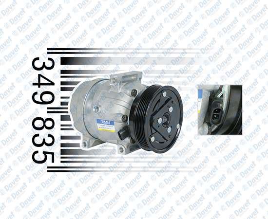 KALE 349835 Klima Kompresoru Renault Megane I / Megane Scenic I / Megane Ii [6pk - V Kayis Kasnagi] [125mm]